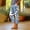 Blue, variant on Womens Printed Cropped Tapered Pants Cuffed Hem Flowy Loose Wide Leg Work Trousers with Pockets