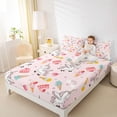 thumbnail image 3 of Metsweet Cartoon Unicorn Bed Sheets 4-Piece, Ice Cream Dessert Full Size Sheets,1 Fitted Sheet, 1 Flat Sheet and 2 Pillowcases, 3 of 5
