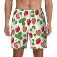 thumbnail image 2 of Goofa Strawberry Printed Men's Swim Trunks Board Shorts Quick Dry Mens Swimming Trunks with Compression Liner,Breathable Fit Hawaii Beach Shorts-Small, 2 of 9