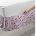thumbnail image 2 of Tea Party Bed Skirt, Princess with Teacups Abstract Floral Background Gothic Design Print, Elastic Bedskirt Dust Ruffle Wrap Around for Bedding Decor, 4 Sizes, Lilac Pink Coral, by Ambesonne, 2 of 2