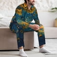 thumbnail image 7 of Lsque Sunflower Castle Starry Sky Pattern Long Sleeve Pajama Set for Men - Soft 2-Piece Sleepwear and Loungewear Set with Pockets, Comfy Nightwear-Large, 7 of 7