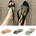 thumbnail image 6 of Xfvqtps Wedge Sandals for Women Slide Open Toe Solid Color Soft Sole Non Slip Comfortable Beach Summer PVC Slippers Black, 6 of 6