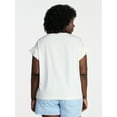 thumbnail image 3 of Terra & Sky Women's Plus Ruffle Short Sleeve Tee, Sizes 0X-5X, 3 of 5
