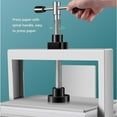 thumbnail image 5 of DAZULI Manual Paper Press Machine A3/A4 Book Press Bookbinding Notes Office Invoice Steel Flattening Machine 3306lbs/1500kg Pressure,A3, 5 of 8