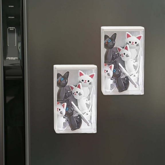 Magnetic Flip Storage Box, Wall-Mounted, for Refrigerator, Plastic, Multifunctional Sundries Organizer, Space-Saving & Stylish