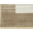 thumbnail image 3 of EORC Ivory Handmade Wool & Viscose Contemporary Urban Rug, 10' x 14', 3 of 4