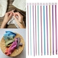 thumbnail image 2 of 2.0 mm to 8.0 mm Tunisian Afghan Knitting Needle Set, Multicolor Aluminum Knitting Needles Tools for Beginners, 2 of 15