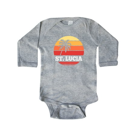 

Inktastic St Lucia Vacation Travel Cruise Gift Baby Boy or Baby Girl Long Sleeve Bodysuit