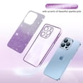 thumbnail image 6 of Fyxkocm for Samsung S25/S24 Case with Butterfly Stand and Lanyard, Women Girls Bling Luxury Gradient Glitter Clear Phone Case Shockproof Protective Cover for Galaxy S24/S25, Purple, 6 of 7