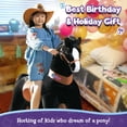 thumbnail image 2 of PonyCycle Large Riding Horse for Kids (with Brake/42.5" Height/Size 5 for Age 7-12) Rocking Horse Plush Pony Toys No Electricity Black Ux526, 2 of 10