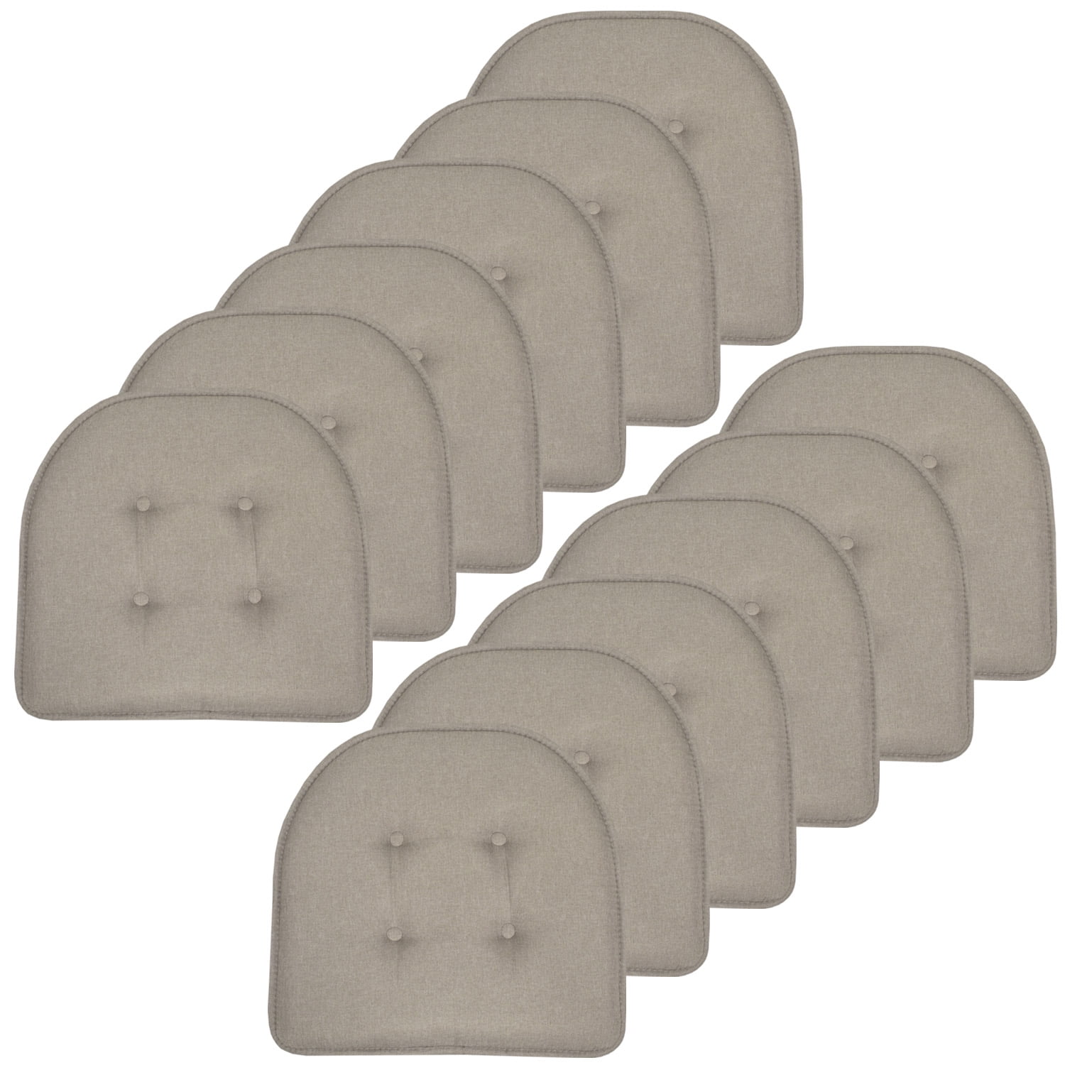 UShaped Memory Foam Chair Pads 12 Pack Khaki