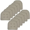 thumbnail image 4 of U-Shaped Memory Foam No Slip Back 17 x 16 Chair Pad 12 Pack Khaki, 4 of 7