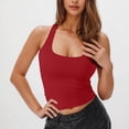 thumbnail image 2 of JIAYUE Women's Summer Tank Top Sleeveless Halter Neck Slim Fit Workout Elastic Pure Color Quick Drying Breathable Layering Sports Vest Top, 2 of 6