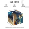 thumbnail image 4 of Sikiie Sunshine Underwater Sand Turtle Leather Tissue Box Cover Square, tissue box holder, Tissue Box with Bottom Belt-5.2”x5.2”x5.2”, 4 of 7