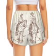 thumbnail image 3 of Picia Cowboys Riding Horses In Desert Pattern Women's 2 in 1 Athletic Running Shorts High Waisted Workout Casual Gym Sweat Shorts with Comfy Liner Zipper Pockets-Small, 3 of 9