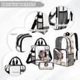 thumbnail image 3 of Kuiaobaty 3 Piece Clear Backpack and Lunch Bag Set for Boys Girls Hole Clear Backpack and Pencil Case See Through PVC Bookbag with Lunch Box for School, Hole Yorkshire Terrier Print, 3 of 5