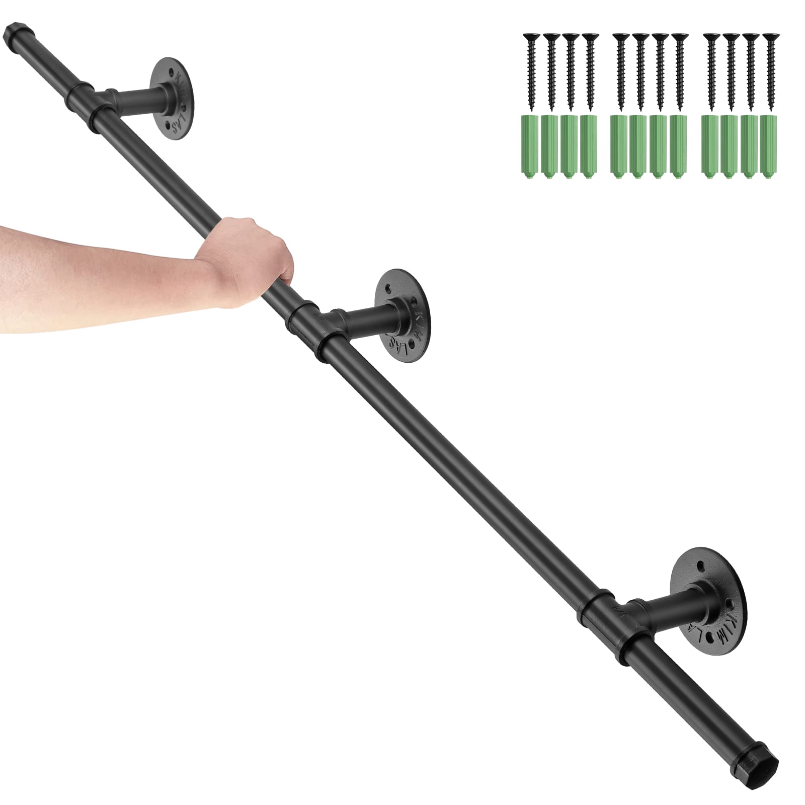 Esynic Handrail for Stairs Indoor Outdoor Wall Railing Railing Support