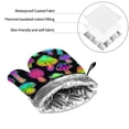 thumbnail image 6 of Pofeuu Bright Mushrooms Print Oven Mitts and Pot Holders 4 pcs Set,High Heat Resistant 500 Degree Extra Thicken Long Kitchen Cotton Oven Glove for Cooking, 6 of 6