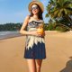 thumbnail image 3 of Fotbe American Bald Eagle A Vestido de Verano sin Mangas para Mujer – Vestido Midi Línea A, Estilo Camiseta Floral, Vestido Playero Casual y Fluido, 3 of 7