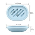 thumbnail image 6 of Somnr 2Pack Soap Dish with Drain Holder Container Soap Saver Bathroom Shower Soap Case (Blue), 6 of 8