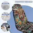 thumbnail image 4 of FOR U DESIGNS Boho Mandala Highland Cattle Aztec Print Car Seat Towel Cover for Front Seats, Auto Seat Cushion with Storage Bag, Multi-Functional Towel for Gym, Running, Swimming, 2 Pack, 4 of 7