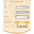 thumbnail image 2 of Yeshouse 8 Quart Stainless Steel Chafing Dishes - Folding Frame Food Warmers for Parties and Catering, 2 of 7
