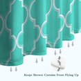 thumbnail image 6 of Turquoise Geometric Quatrefoil Pattern Shower Curtain 36"x72" ,Bathroom Decorative Shower Curtains Set with 12 Hooks,Modern Waterproof Washable Shower Curtain, 6 of 6