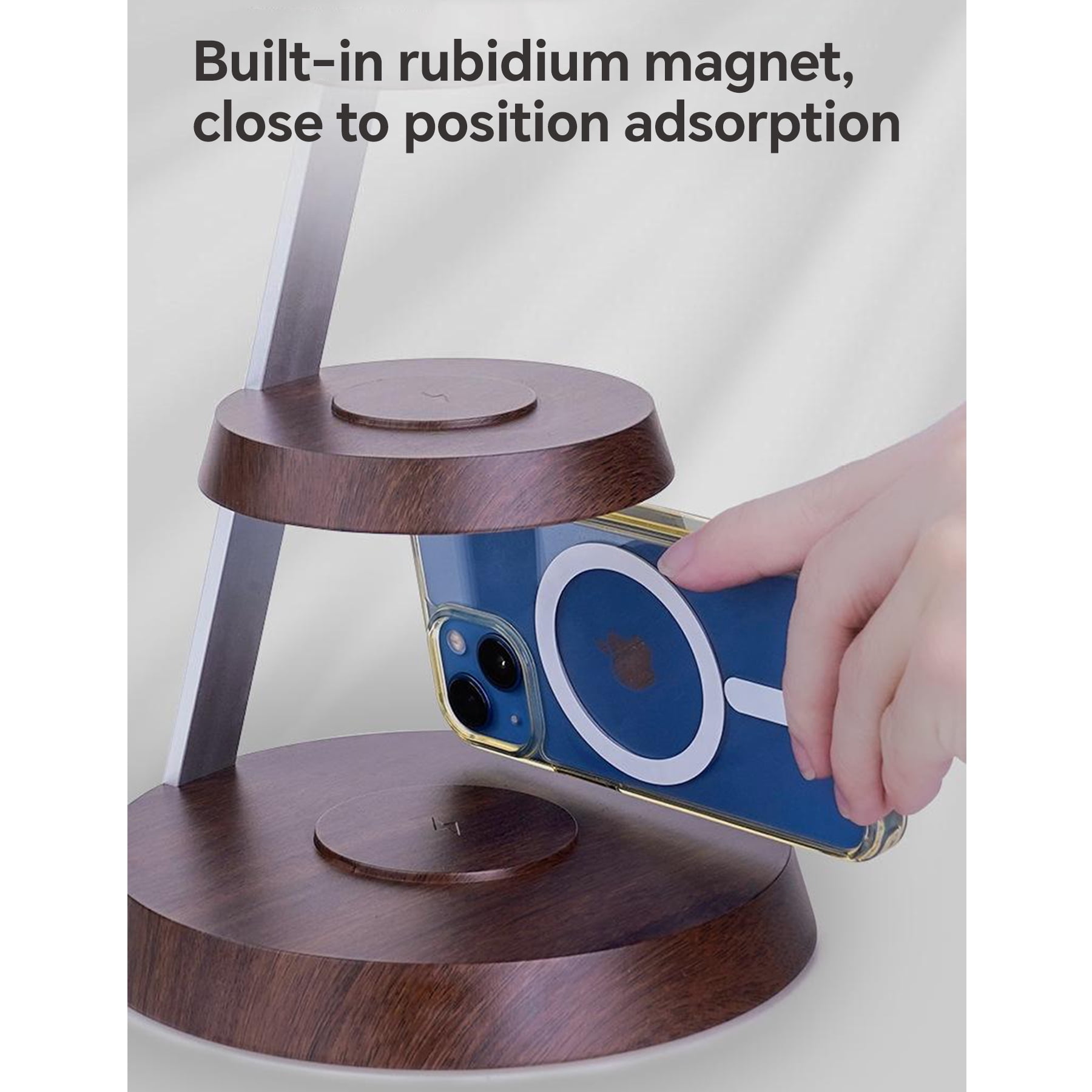 3-in-1 Magnetic Wireless Charger & Desk Lamp, 15W Fast Charging Station for Apple multi-device, Suitable for home bedroom and study