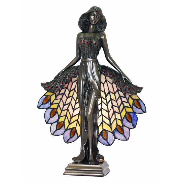 Luna Sculpture Tiffany Accent Lamp