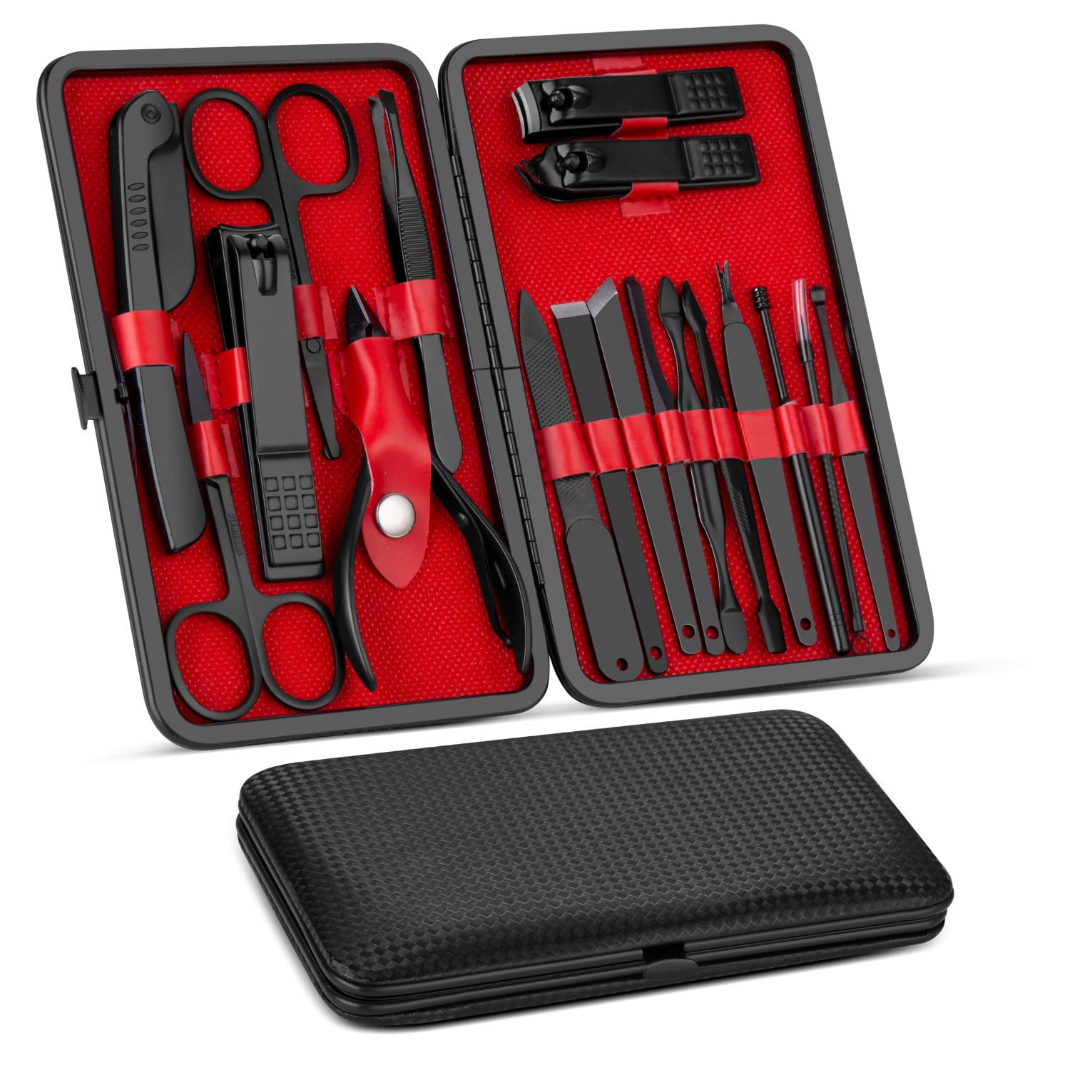 Perth Blackborough twee weken wond Manicure Set, Pedicure Kit, Nail Clippers, Professional Grooming Kit, Nail  Tools 18 In 1 with Luxurious Travel Case For Men and Women Upgraded Version  - Walmart.com