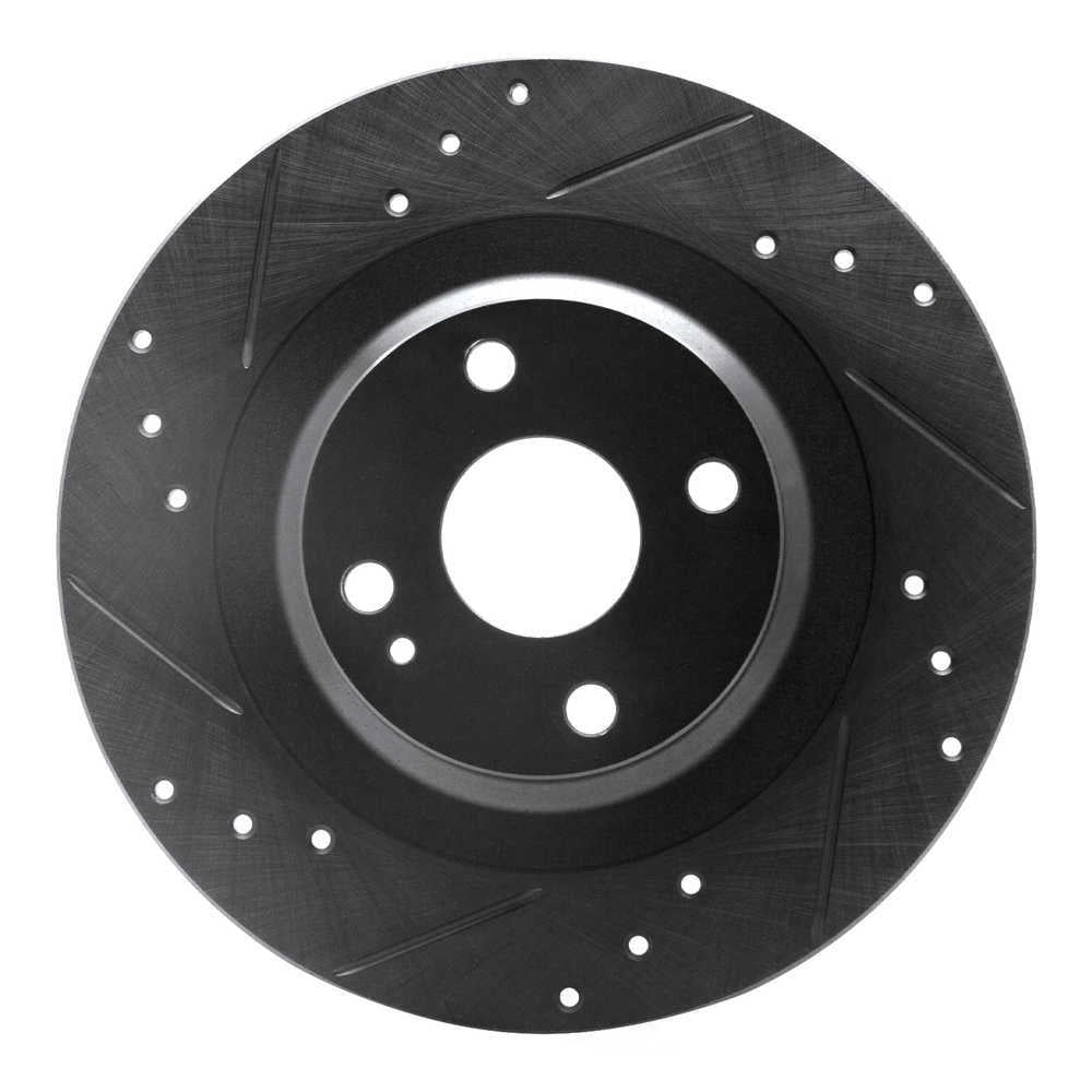 Dynamic Friction Company 633-80072L DFC Brake Rotor - Drilled And Slotted - Black