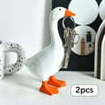thumbnail image 5 of Minibee Cute Desktop Goose Key Holder, 6.5" Magnetic Desk Goose Figurine, Funny Resin Duck Statue for Office Table, 5 of 12