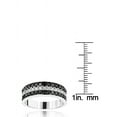 thumbnail image 3 of Luxurman Unique 10K 3 Row White Black 1.3 Ctw Natural Diamond Wedding Band (White Gold Size 5.5), 3 of 3
