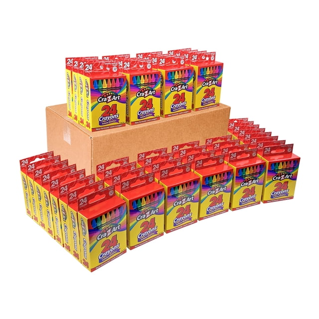 Crayons Cra-Z-Art, paquete a granel, 24 unidades x 48 cajas individuales