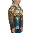 thumbnail image 3 of Fotbe Rustic Daisy Mason Jars Pattern Youth Pullover Hooded Sweatshirt, Boys Hoodie, Kangaroo Pocket Hoodie for Kids Girls -Large, 3 of 6