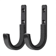 thumbnail image 6 of 4PCS Metal Wall-Mounted J Hook Tool Hook Storage Racks are Suitable for Tool Houses and Homes Black, 6 of 6