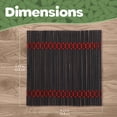 thumbnail image 2 of BambooMN Premium Bamboo Matchstick Coasters - 4.25" x 4.25" - Black - 32 Pieces, 2 of 9