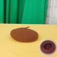 thumbnail image 2 of Dog Cat Beret Wool Yard Hat Durable Adjustable 5.1 inch Elastic Rope Costume Warm Brown, 2 of 9