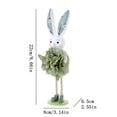 thumbnail image 3 of Fasiaou Large Flower Bunny Figurine Easter Ornament for Home Desktop and Shelf Decoration Displays,Green, 3 of 8