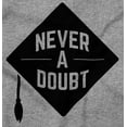thumbnail image 2 of Grad Never A Doubt Graduation Cap Womens Fitted Plus Size Graphic Tee Brisco Brands 3X, 2 of 5