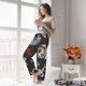 thumbnail image 5 of Fotbe Japanese Sushi Hashi Pantalones de Pijama para Mujer, Pantalones de Dormir, Pantalones Pj con Cordón y Bolsillos-XX-Large, 5 of 6