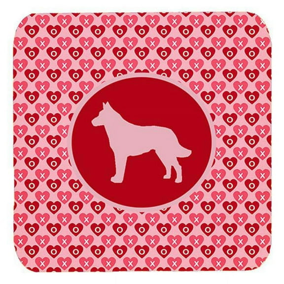 Malinois Valentine Hearts Foam Coasters - Set 4, 3.5 x 3.5 In.