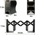 thumbnail image 2 of LAMIRO Adjustable Book Ends,Expandable Metal Bookends,Heavy Duty Book Holder Desktop Book Stand Organizer for Home Office School, 2 of 7