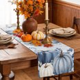 thumbnail image 5 of Navy Blue Pumpkin Fall Cotton Linen Rectangle Table Runners 13"x48", Thanksgiving Weeping Coastal Autumn Coffee Table Runner Dresser Scarves Table Runners for Wedding Party Banquet Dinner Decor, 5 of 7