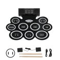 thumbnail image 1 of Electronic Drum Pad, Recording Function Electronic Drum Pad Set Professional Demonstration Songs  For Playing US Plug, 1 of 8