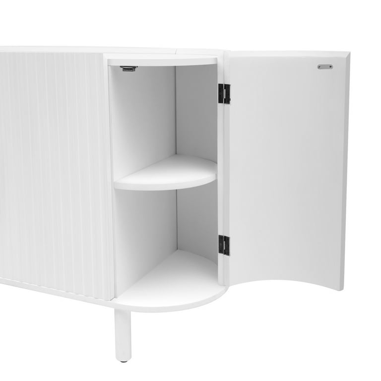 Triple Tree Medium Density Fiberboard Console Table, White