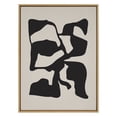 thumbnail image 3 of Kate and Laurel Sylvie Distorted Shapes of Black and Tan Framed Canvas Wall Art by The Creative Bunch Studio, 31.5x41.5 Natural, Modern Abstract Bold Art for Wall, 3 of 7