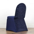 thumbnail image 7 of Efavormart Navy Blue Spandex Stretch Banquet Chair Cover With Metallic Glitte Dinning Event Slipcover For Wedding Party Banquet, 7 of 7