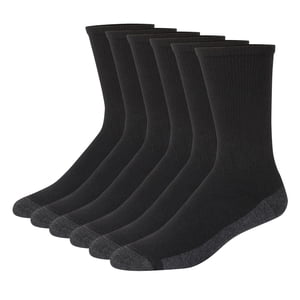 Hanes Men's Max Cushion Crew Socks, 6-Pack
