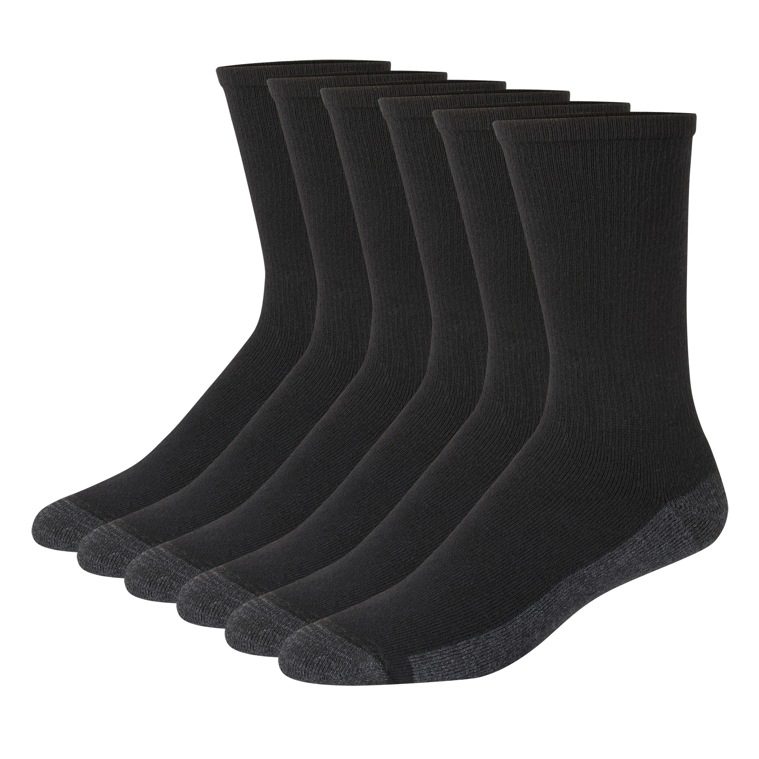 Hanes Men's Max Cushion Crew Socks, 6-Pack